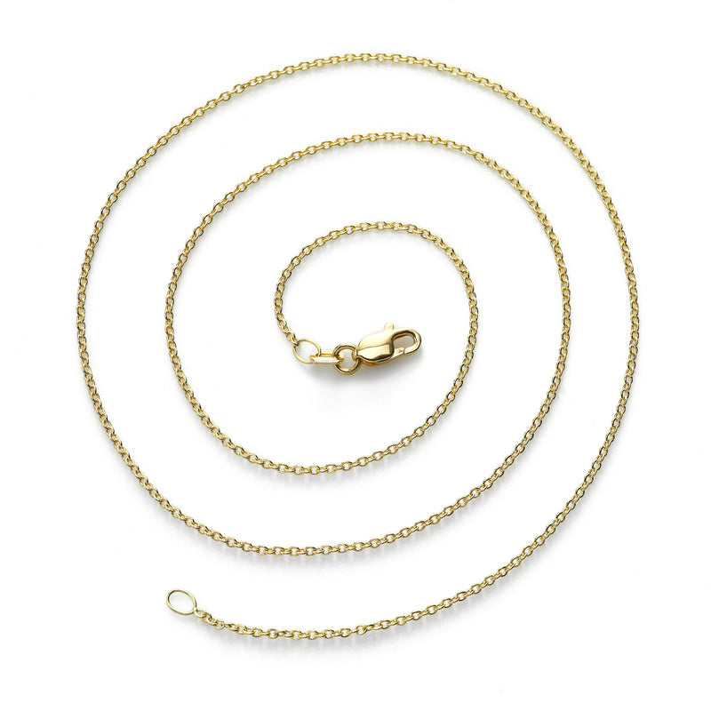 Cable Chain, 16 or 18 Inches, 14K Yellow Gold