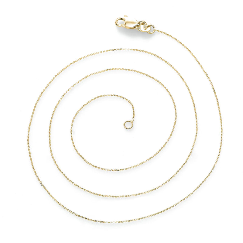 Delicate Cable Chain, 18 Inches, 18K Yellow Gold