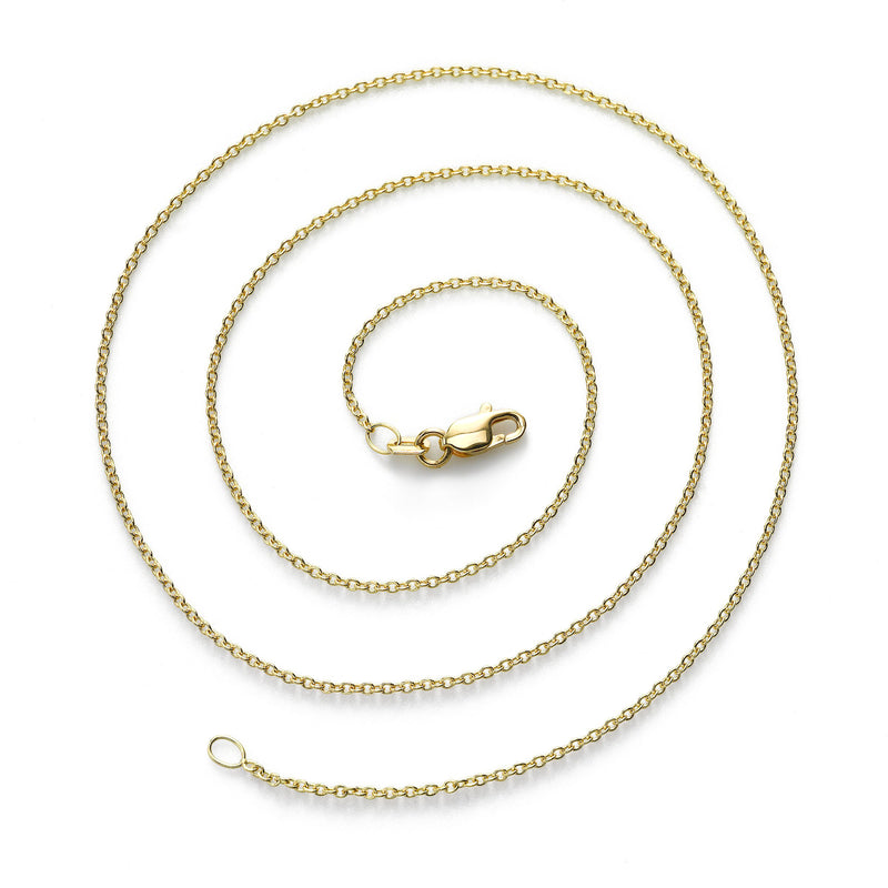 Cable Chain, 18 Inches, 18K Yellow Gold