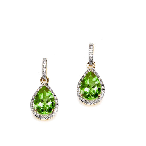 Petite Peridot CZ Butterfly Silver Baby Earrings with Safety Backs-August Birthstone | Jewelry Vine