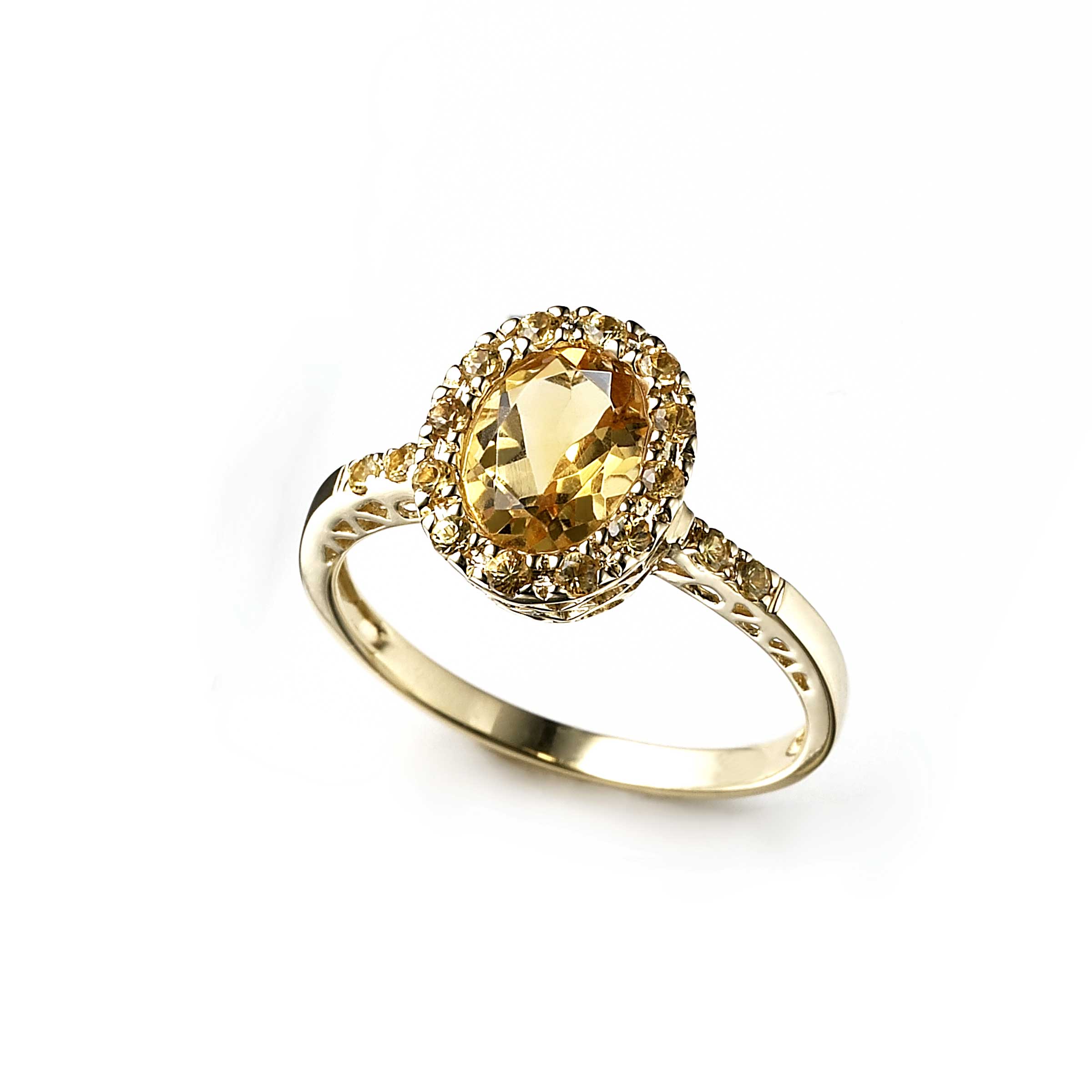 Princess Cut Yellow Sapphire Diamond Ring - Nazar's & Co. Jewelers