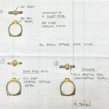 Bezel Set Mocha Zircon Ring, 22K Yellow Gold and Sterling Silver