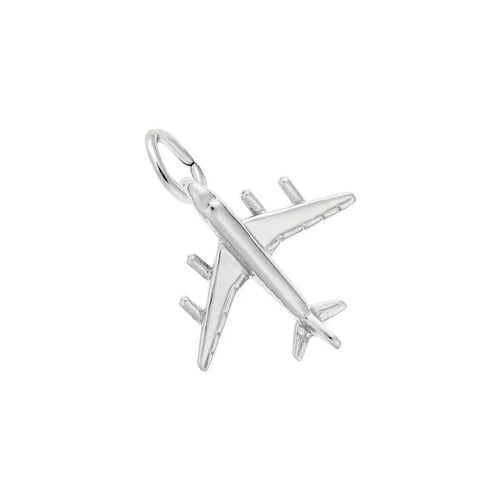 Airplane Charm, Sterling Silver