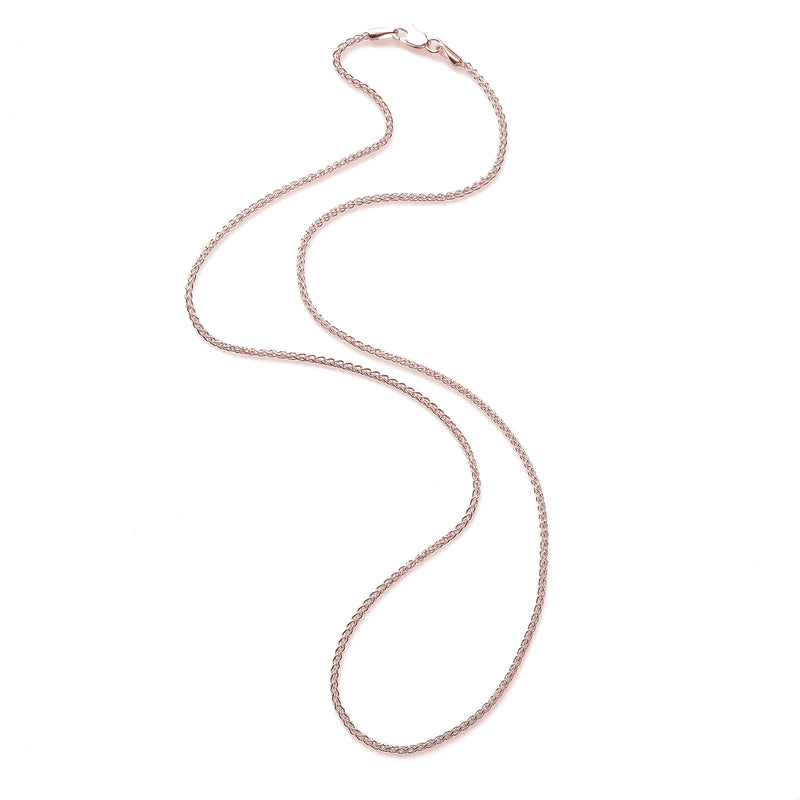 Round Wheat Chain, 20 Inches, 14K Rose Gold