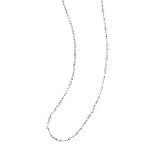 Bead Design Chain, 24 Inches, Sterling Silver