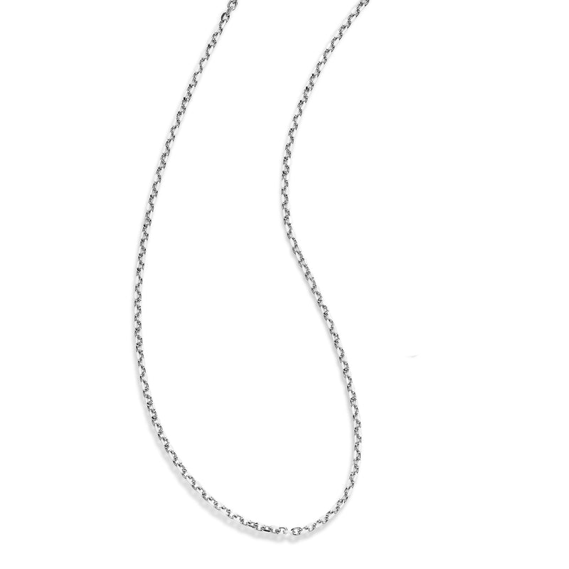 Squared Cable Chain, 30 Inches, Sterling Silver
