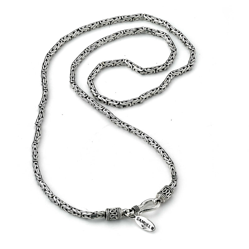 Byzantine Chain, 20 Inches, Sterling Silver