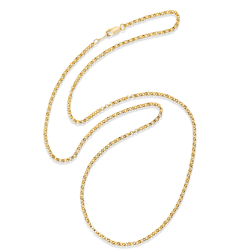 Rolo Link Chain, 24 Inches, Yellow Gold Filled