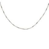 "Baguette" Chain, 16 Inches, 14K White Gold