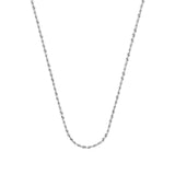 Adjustable Rope Chain, 30 Inches, Sterling Silver