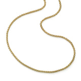 Diamond Cut Espiga Chain, 24 Inches Adjustable, 14K Yellow Gold
