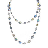 Labradorite And Baroque Cultured Pearl 35-Inch Necklace