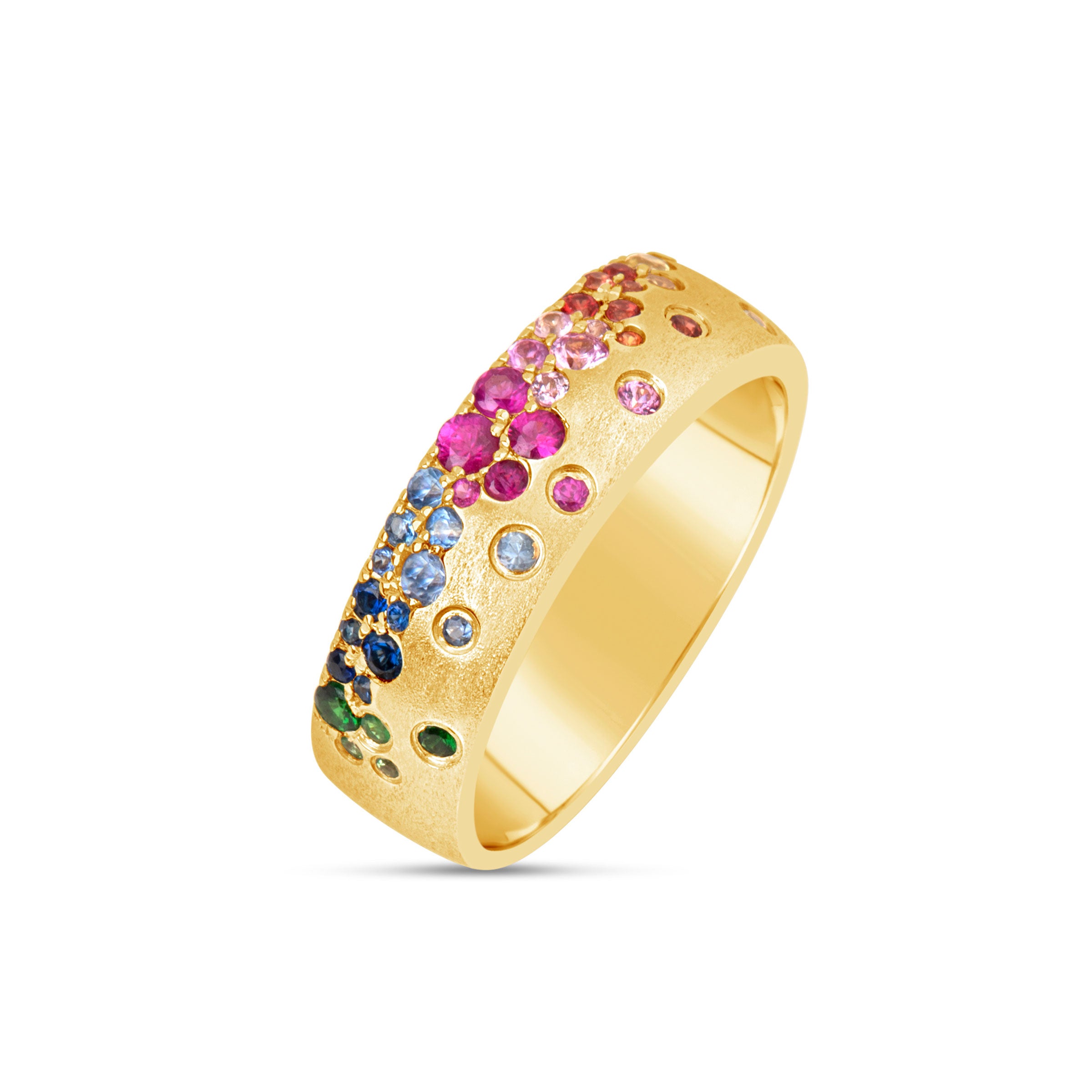 Yellow Sapphire with Diamond Halo Engagement Ring - Abhika Jewels