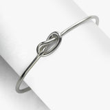 Sterling Silver Cuff Bracelet with Center Knot, by Sharelli