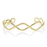 Interweaving Design Cuff Bracelet, 14K Yellow Gold