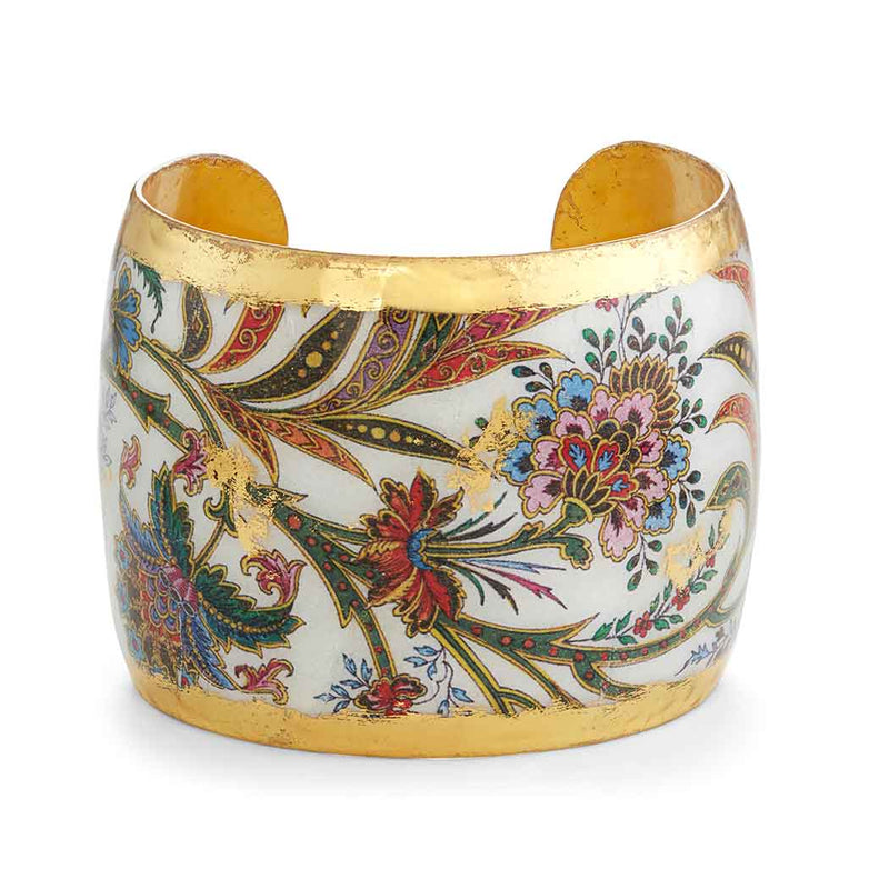 'Isabella' Enamel Cuff Bracelet, Gold Leaf, by Evocateur