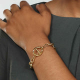 Classic Link Brass Bracelet, Yellow Gold Plated