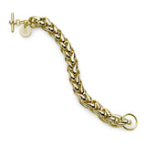 Heavy Herringbone Link Bracelet, Gold Plated Brass