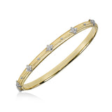 Diamond Sparkle Bangle Bracelet, 18K Yellow Gold