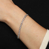 Bezel Set Petite Diamond Bracelet, 14K White Gold
