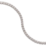 Bezel Set Diamond Tennis Bracelet, 3 Carats, 14K White Gold