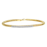 Diamond Cuff Bracelet, .17 Carat Total, 14K Yellow Gold