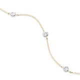 Bezel Set Diamond Bracelet, .25 Carat Total, 14 Karat Gold