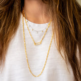 Paperclip Chain, 30 Inches, 14K Yellow Gold
