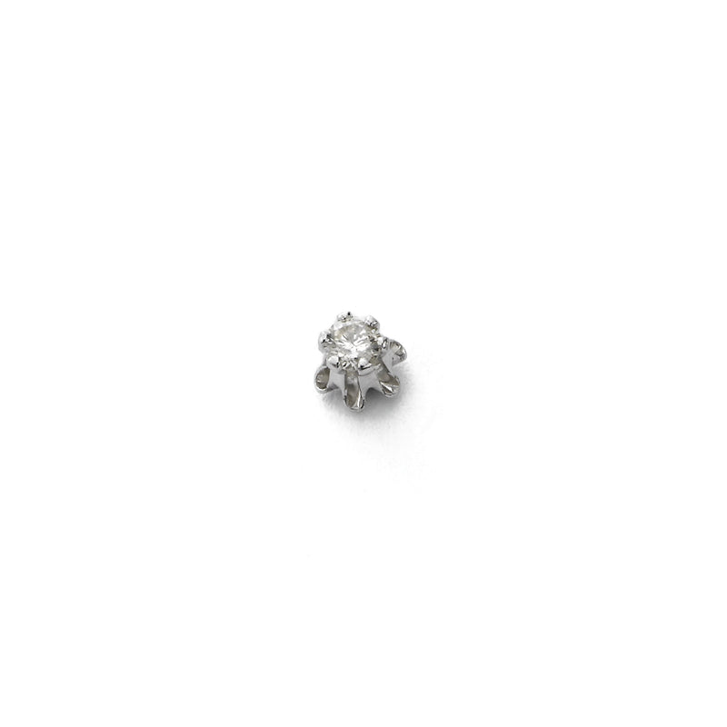 Single Diamond Stud, .04 Carat, 14K White Gold