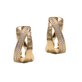 Diamond Intertwined Clip Post Earrings, 14K Yellow Gold