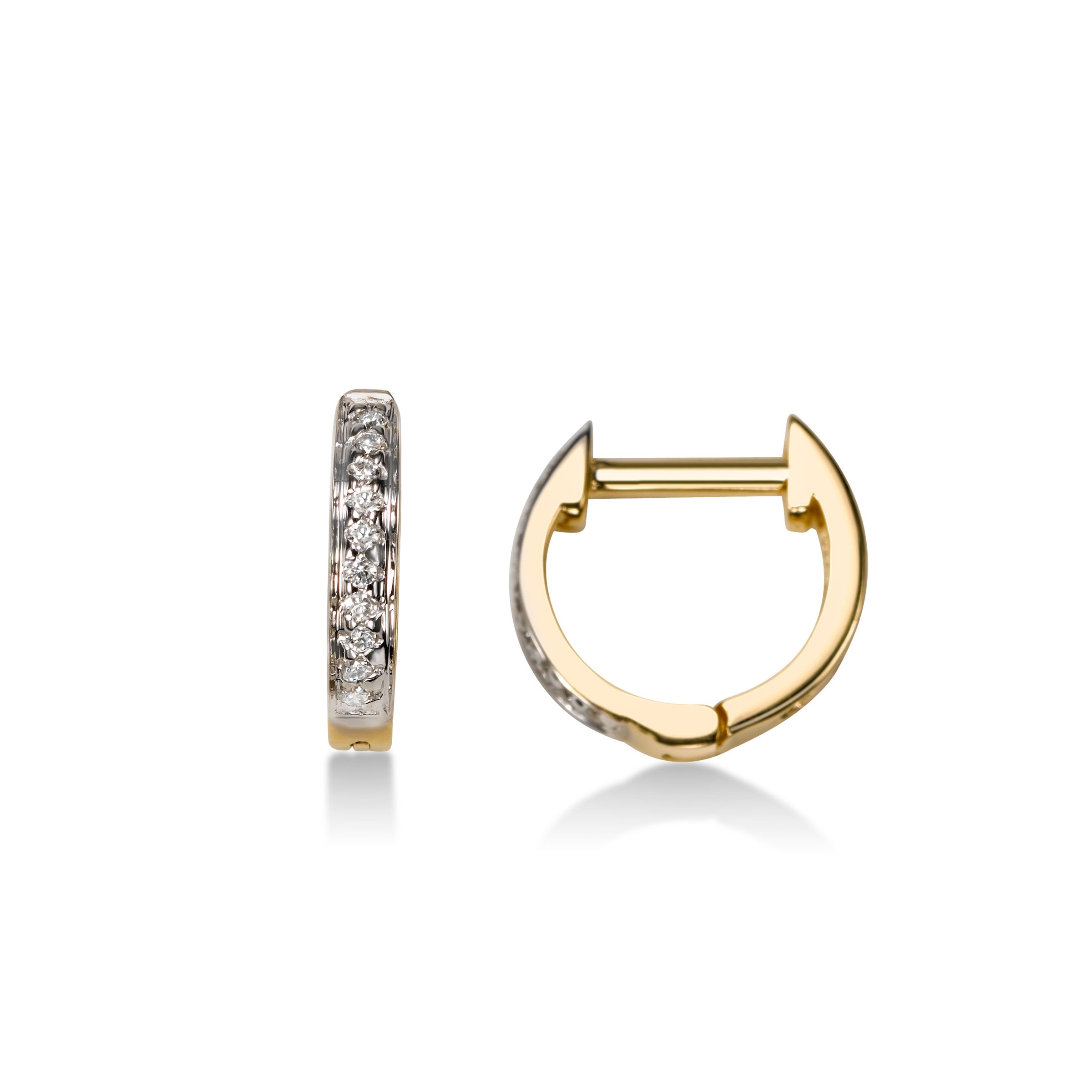Lenaka Small Diamond Pave Hoop Earrings — Beabond