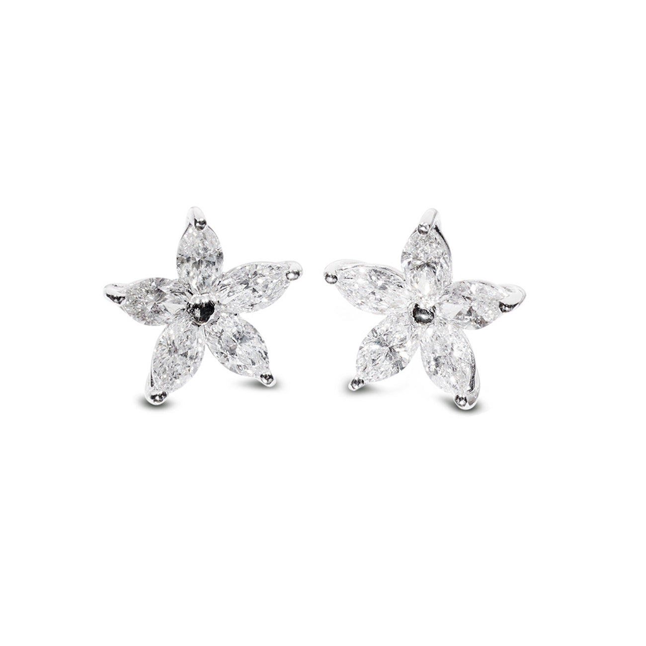 Authentic! Tiffany & Co Platinum Victoria Vine Diamond Small Earrings |  Fortrove