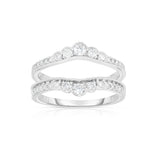Vintage Design Diamond Insert Ring, .50 Carat, 14K White Gold