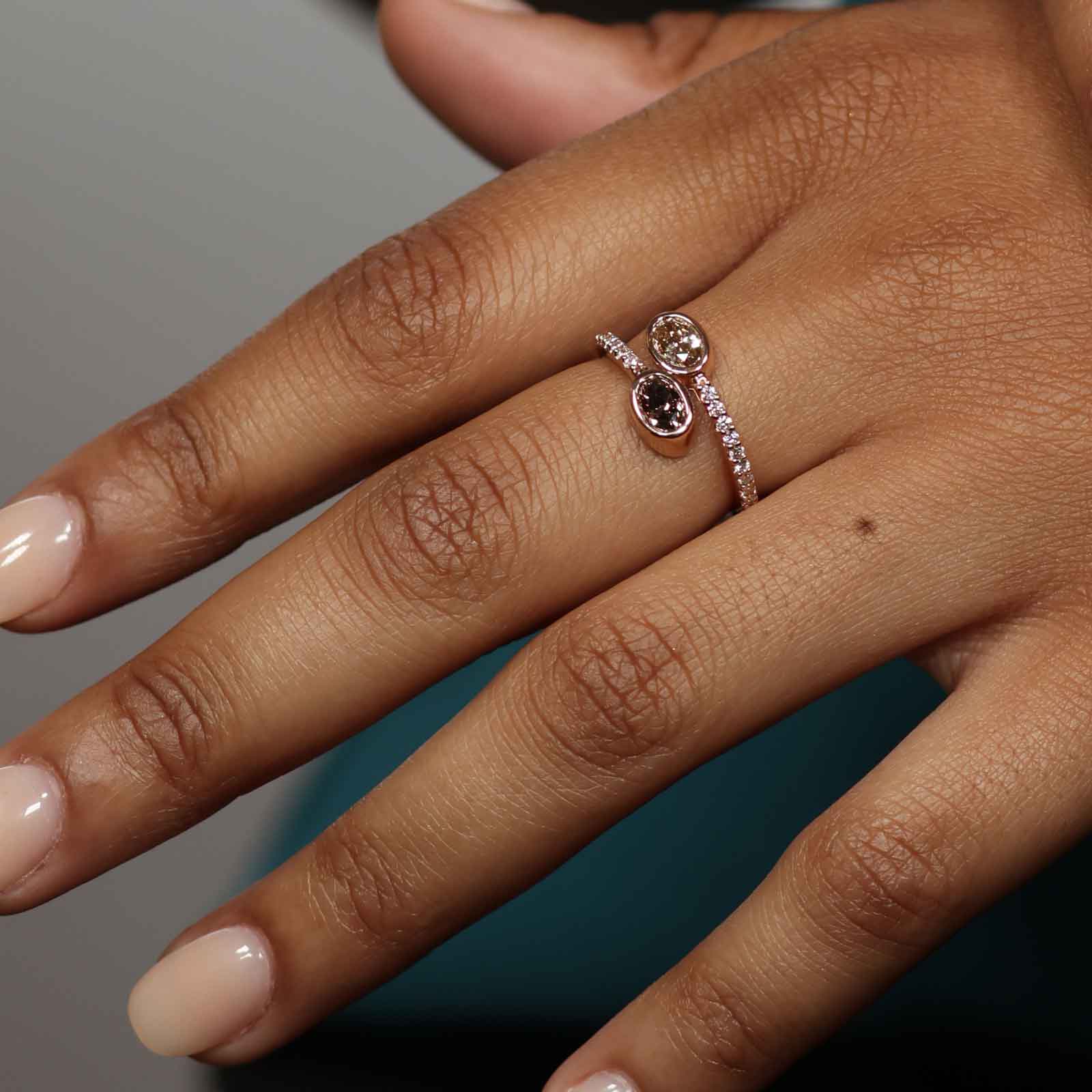 1 Carat VS1 Fancy-Brown Diamond Halo Engagement Ring