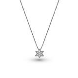Petite Diamond Star of David Pendant, 14K White Gold