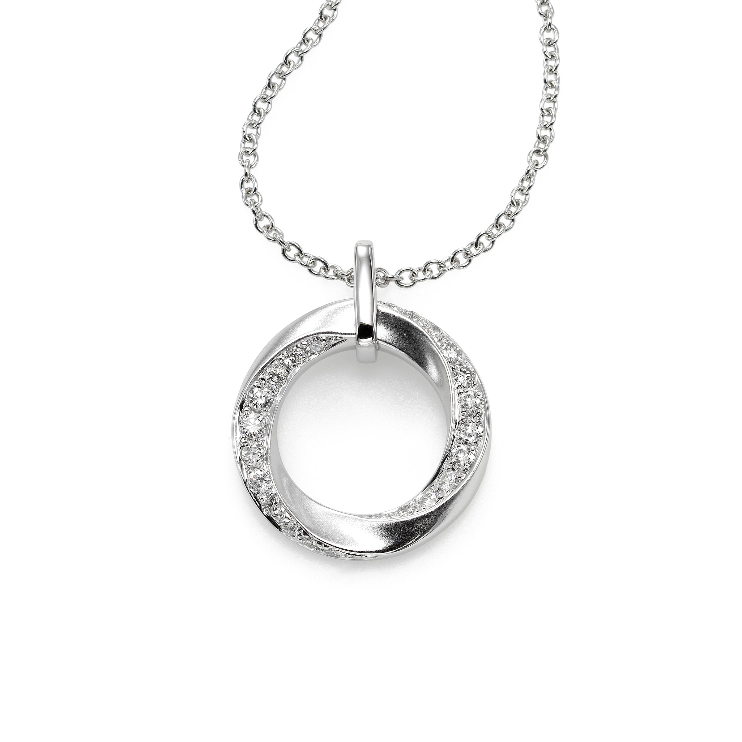 Diamond Baguette Circle Necklace – Des Kohan