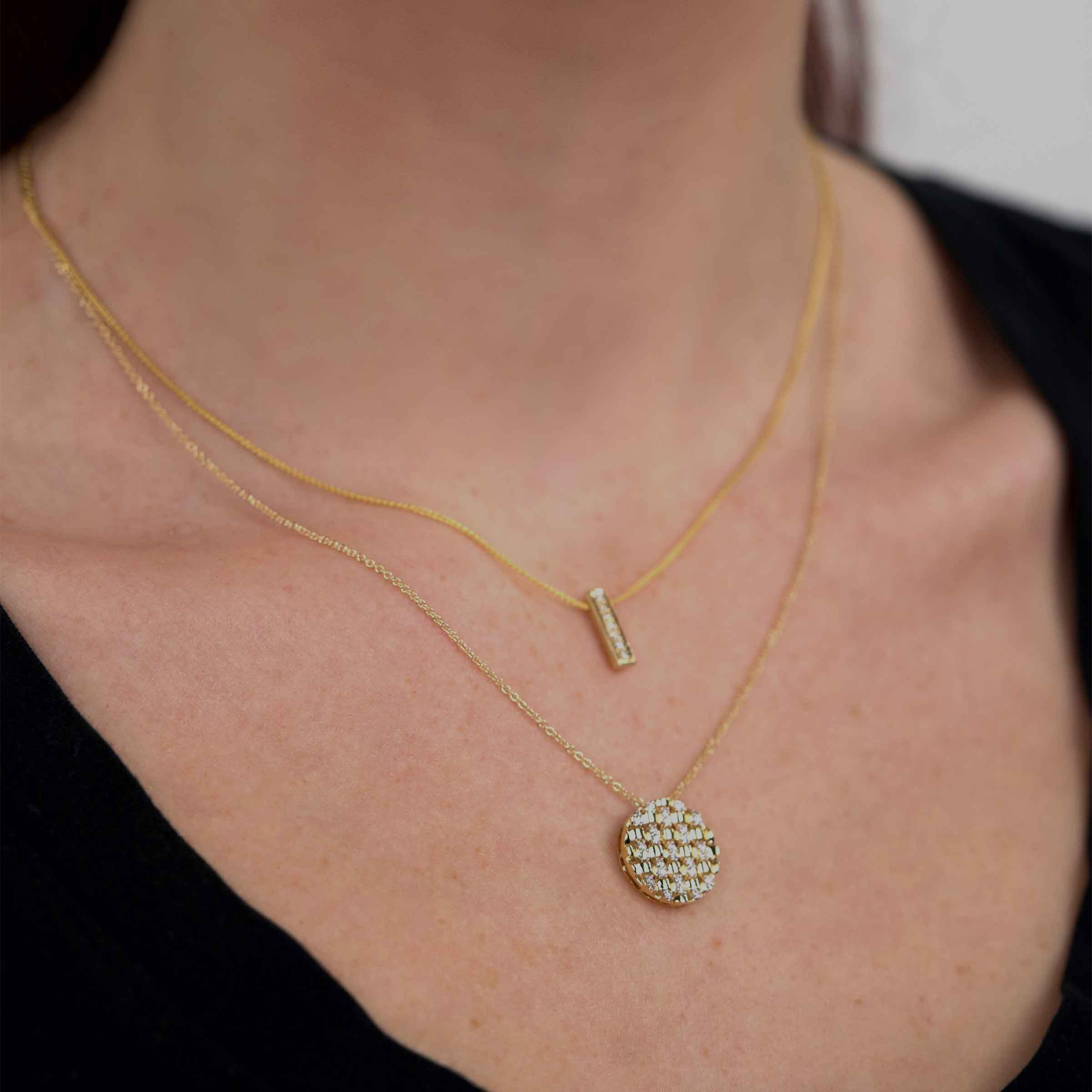 Disc Charms Necklace in Solid Gold - Tales In Gold