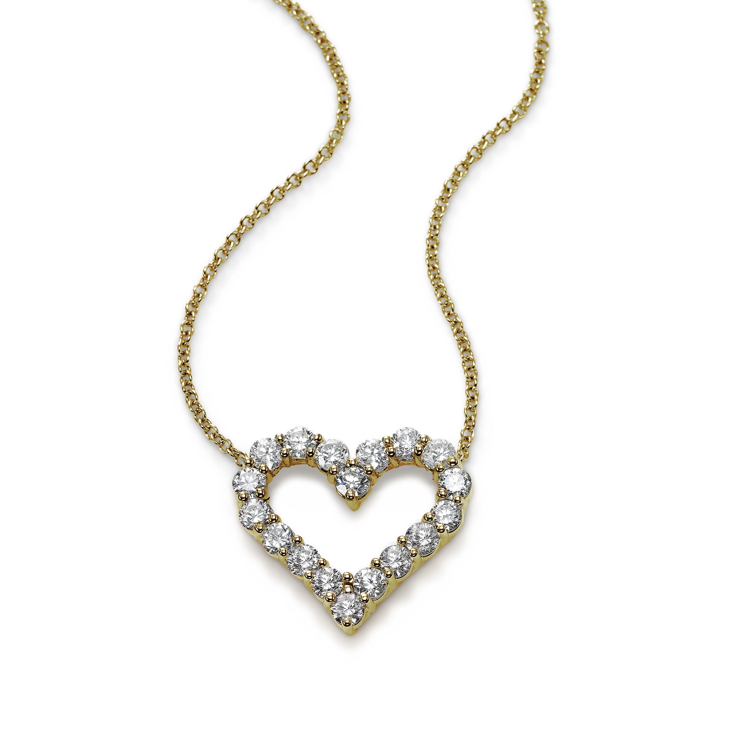 Diamond Heart Necklace in 14kt Yellow Gold (1 1/2ct tw) – Day's Jewelers