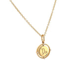 Horoscope Pendant with Diamond Accent, 14K Yellow Gold