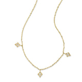 Marquise Shape Diamond Drop Necklace, 14K Yellow Gold