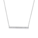 Diamond Bar Necklace, 14K White Gold