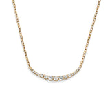 Diamond Arc Necklace, 14K Yellow Gold