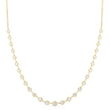 Prong Set Diamond Necklace, 1.00 Carat Total, 14K Yellow Gold