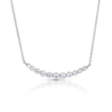 Diamond Arc Necklace, .51 Carat Total, 14K White Gold