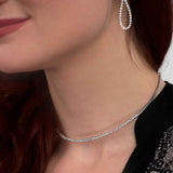 Diamond Choker Necklace, 2.37 Carats Total, 14K White Gold