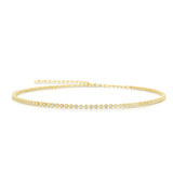 Diamond Choker Necklace, .70 Carat Total, 14K Yellow Gold