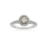 Fancy Light Pink Diamond Halo Ring, 14K White Gold