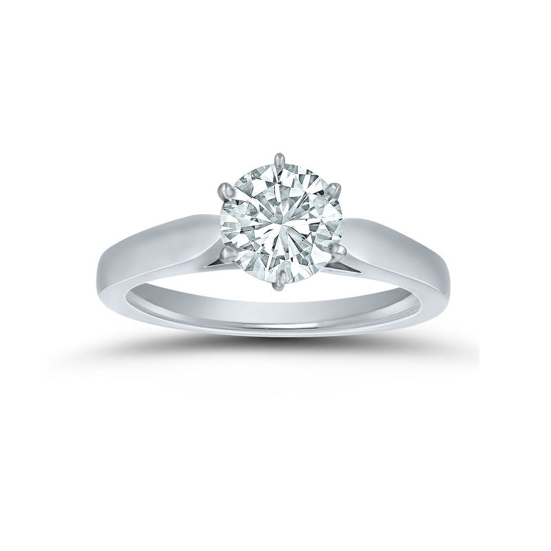 Engagement Ring Mounting, Solitare Style, 14K White Gold
