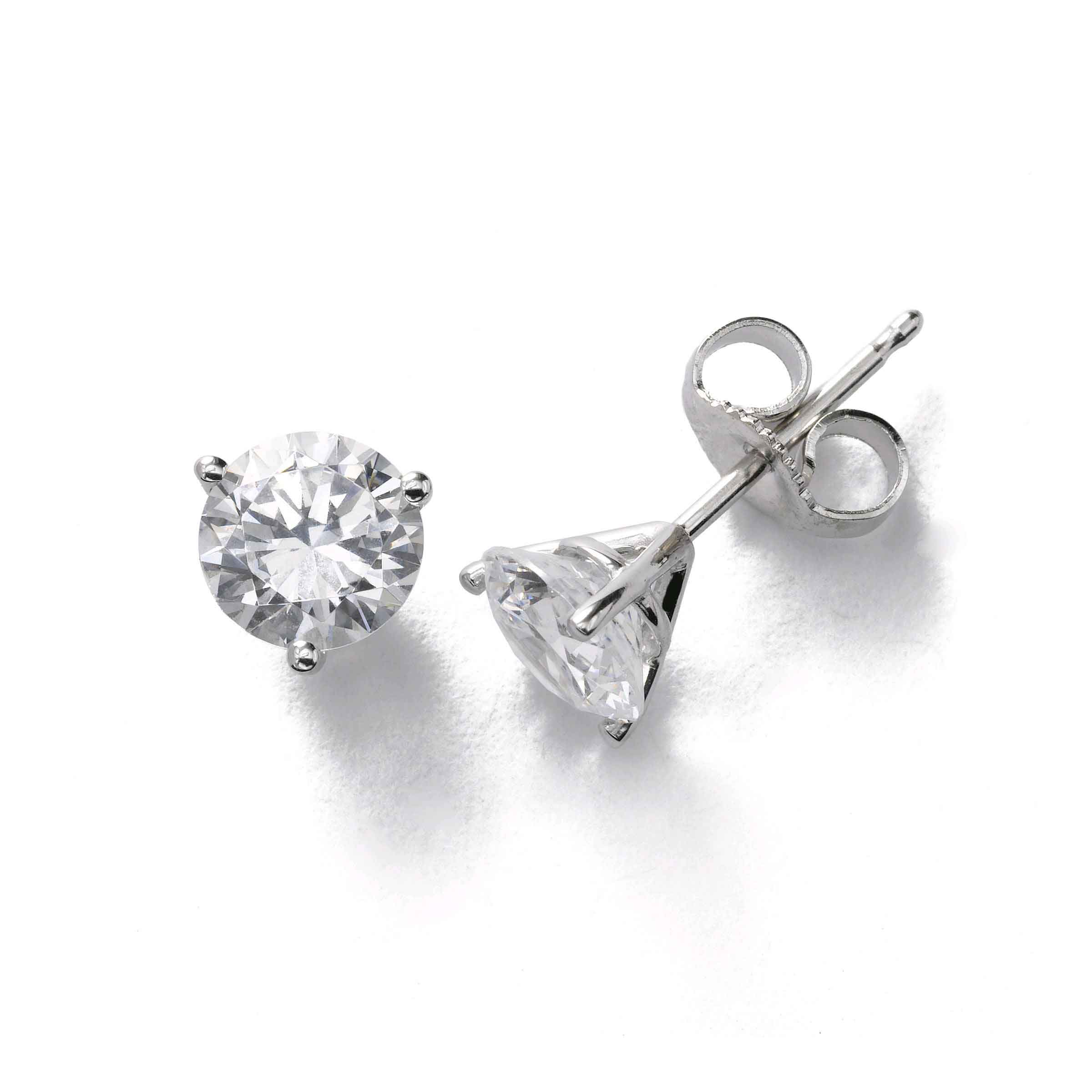 Amazon.com: Gem Stone King 10K White Gold White Topaz and White Diamond  Earrings For Women (1.93 Cttw, Gemstone November Birthstone, Oval 7X5MM):  Clothing, Shoes & Jewelry