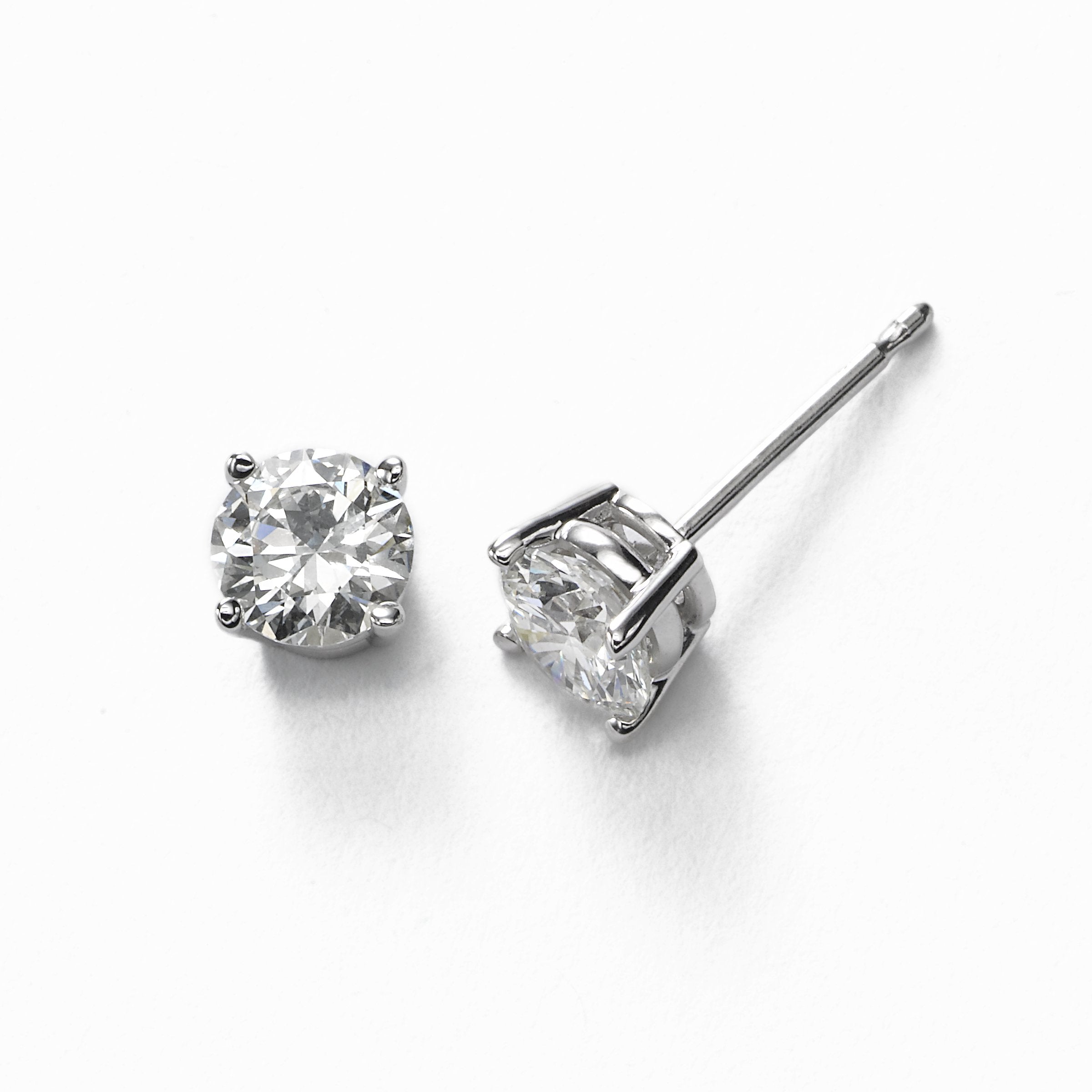 Princess Cut 075 Carat Diamond Earrings In 950 Platinum  Fascinating  Diamonds